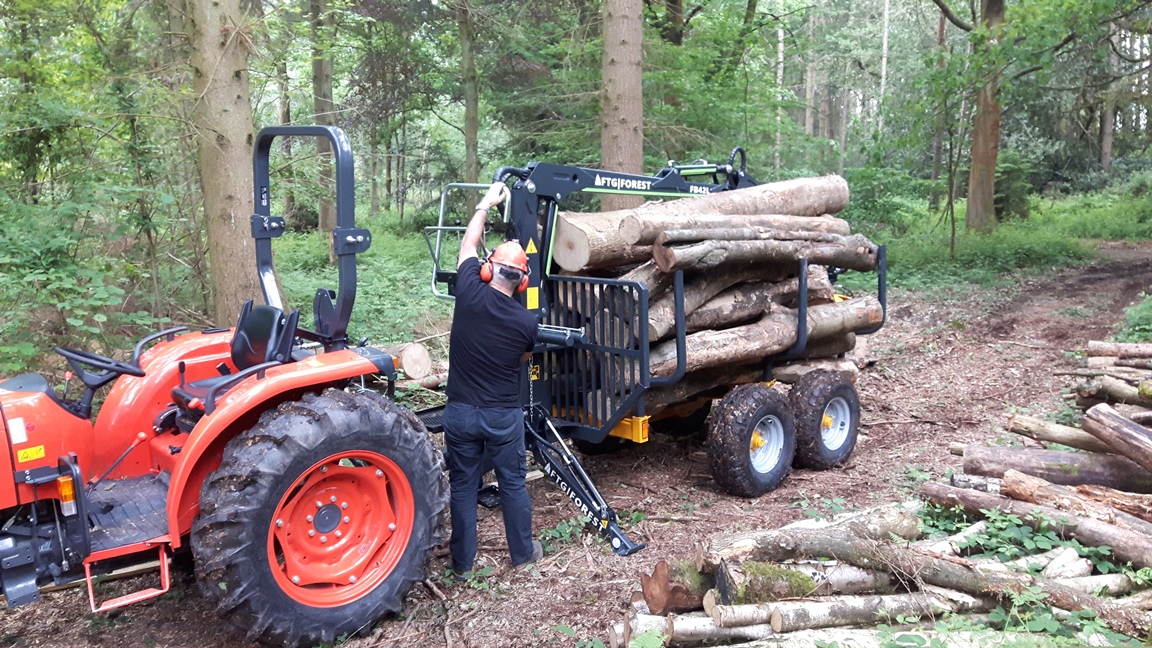 New Timber trailer for small tractors
